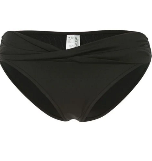 Goddess Twist Band Mini Hipster Bikini Bottom in Black