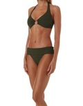 Brussels Underwire Bikini Top in Olive Ribbed