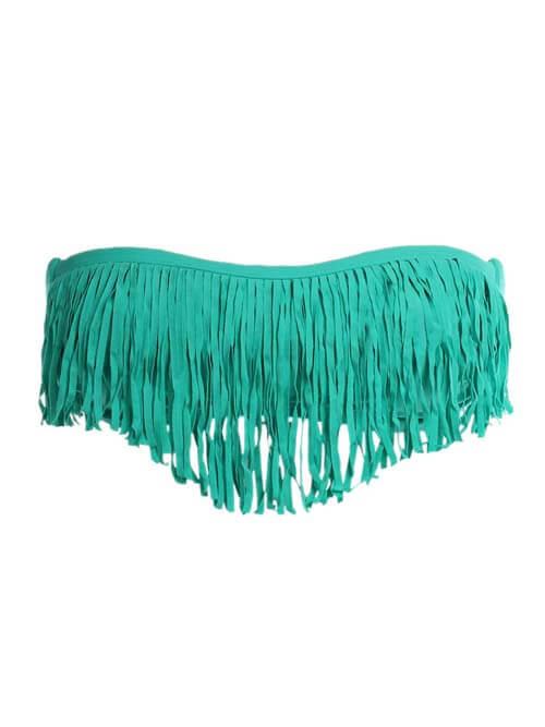 Fringe Benifits Dolly Bandeau Top in Tiffany Blue