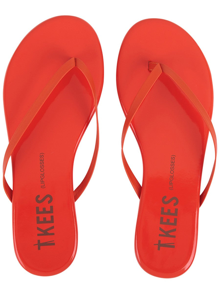 TKEES Lip Gloss in Poppy Sandals