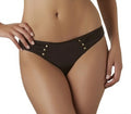 Gold Lover Brief Bikini Bottoms in Moka