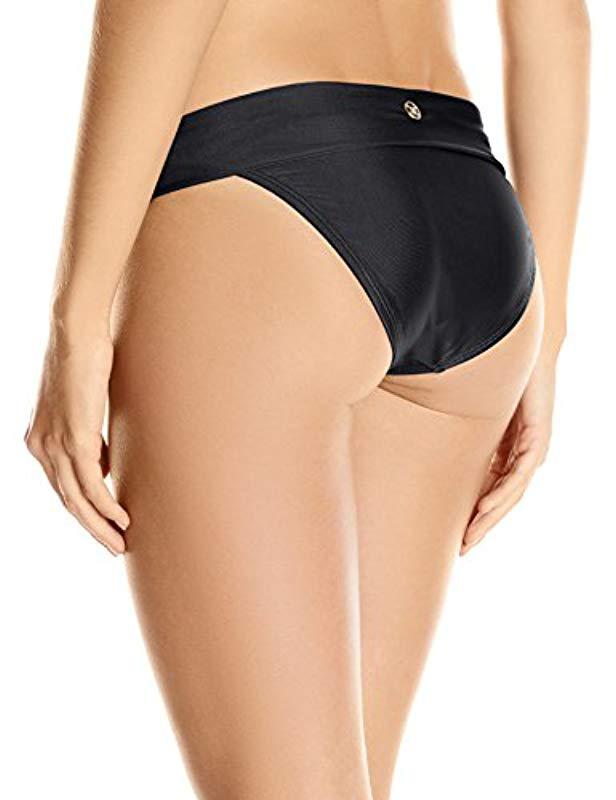 Black Bia Bottom with Rope Detail Full Coverage