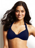 Goddess Padded Halter Bikini Top in Indigo